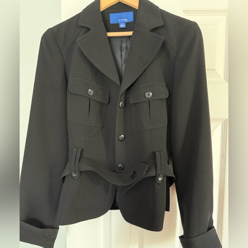 St. John Collection Black Military-Style Women's Jacket size 8